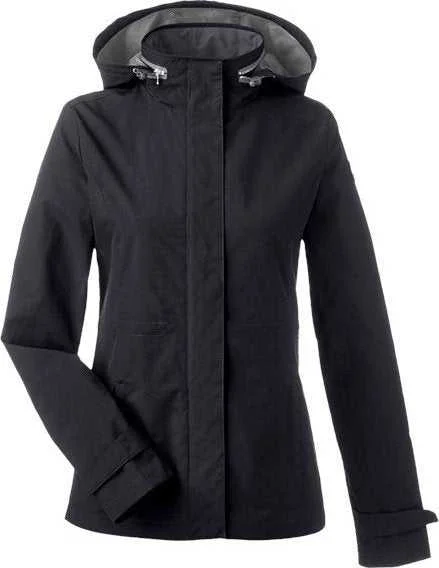 Nautica N17183 Women's Voyage Hooded Rain Jacket - Black