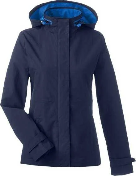 Nautica N17183 Women's Voyage Hooded Rain Jacket - Navy