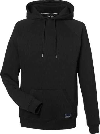 Nautica N17199 Anchor Fleece Hooded Sweatshirt - Black