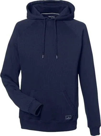 Nautica N17199 Anchor Fleece Hooded Sweatshirt - Navy