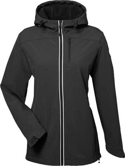 Nautica N17790 Women's Wavestorm Softshell Hooded Jacket - Black