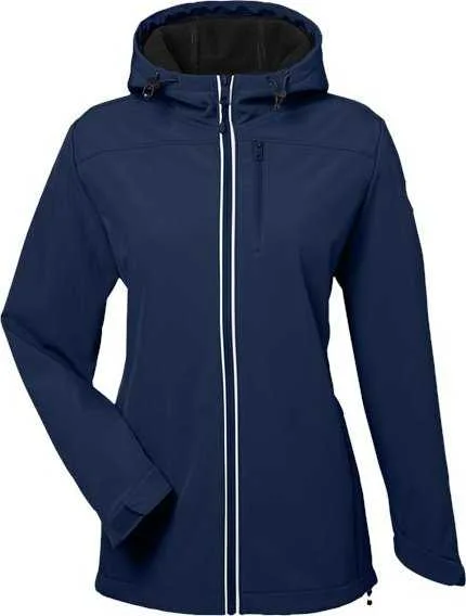 Nautica N17790 Women's Wavestorm Softshell Hooded Jacket - Navy