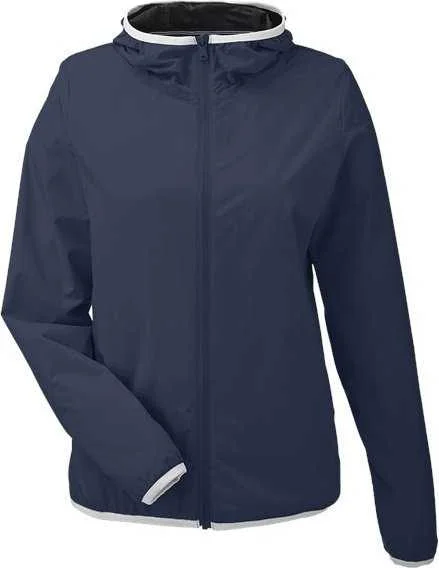 Nautica N17927 Women's Stillwater Hooded Windbreaker - Navy