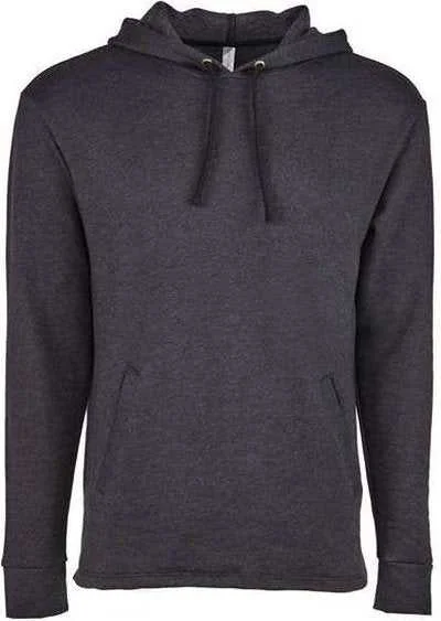 Next Level 9300 Unisex Malibu Welt Pocket Hoodie - Heather Black