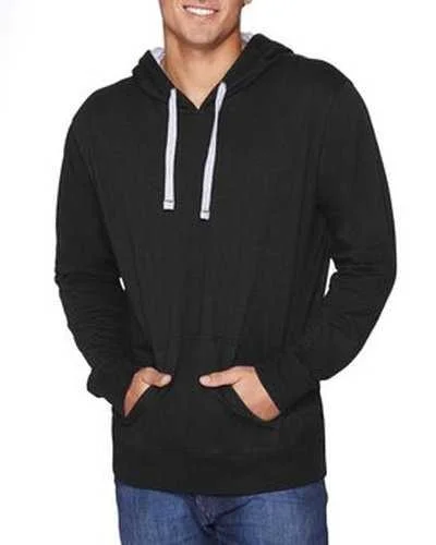 Next Level 9301 Unisex French Terry Pullover Hoodie - Black Heather Gray