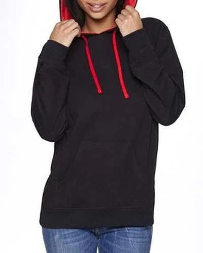 Next Level 9301 Unisex French Terry Pullover Hoodie - Black Red