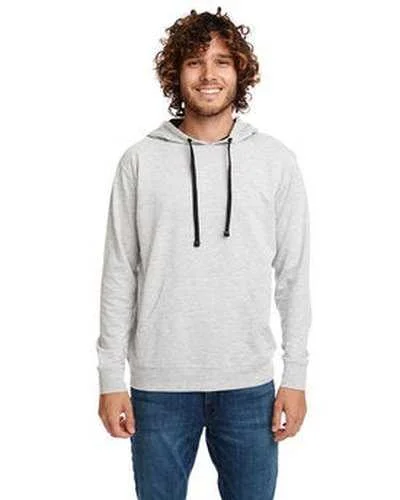 Next Level 9301 Unisex French Terry Pullover Hoodie - Heather Gray Black