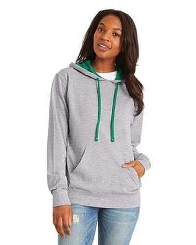 Next Level 9301 Unisex French Terry Pullover Hoodie - Heather Gray Kl Green