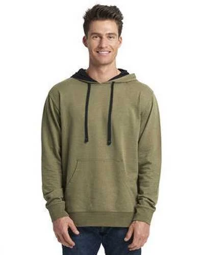 Next Level 9301 Unisex French Terry Pullover Hoodie - Milightry Green Black