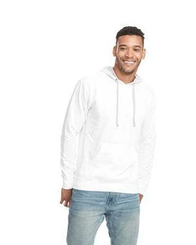 Next Level 9301 Unisex French Terry Pullover Hoodie - White Heather Gray