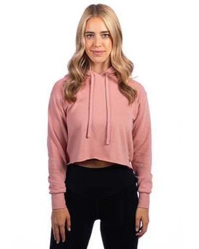 Next Level 9384 Ladies' Cropped Pullover Hooded Sweatshirt - Desert Pink