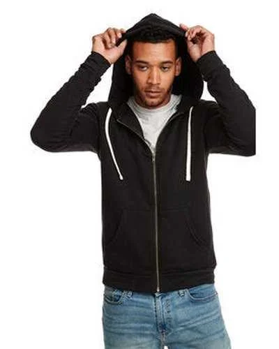 Next Level 9602 Unisex Santa Cruz Full-Zip Hooded Sweatshirt - Black