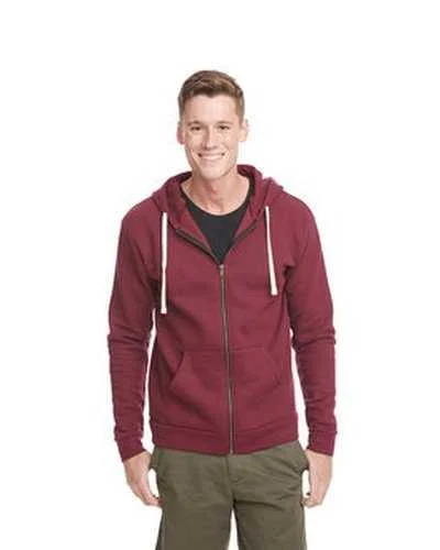 Next Level 9602 Unisex Santa Cruz Full-Zip Hooded Sweatshirt - Maroon