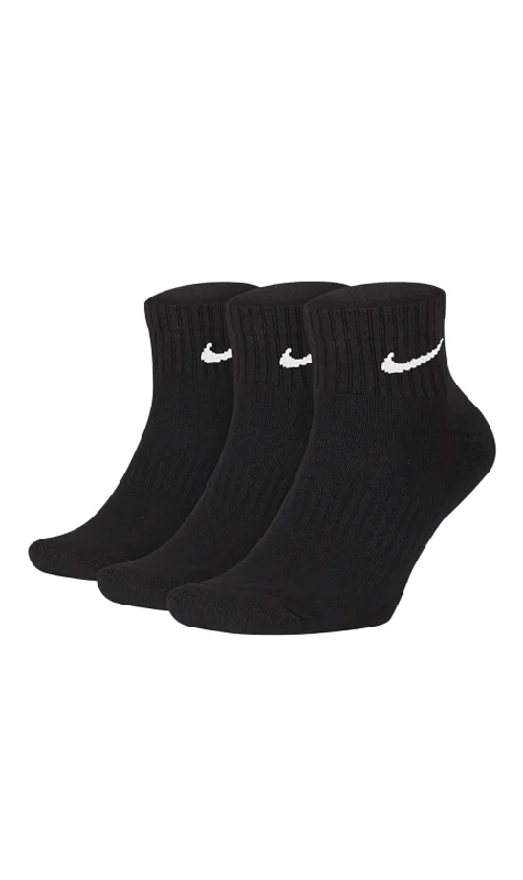 Nike Everyday Cushion Ankle Socks 3pk Black