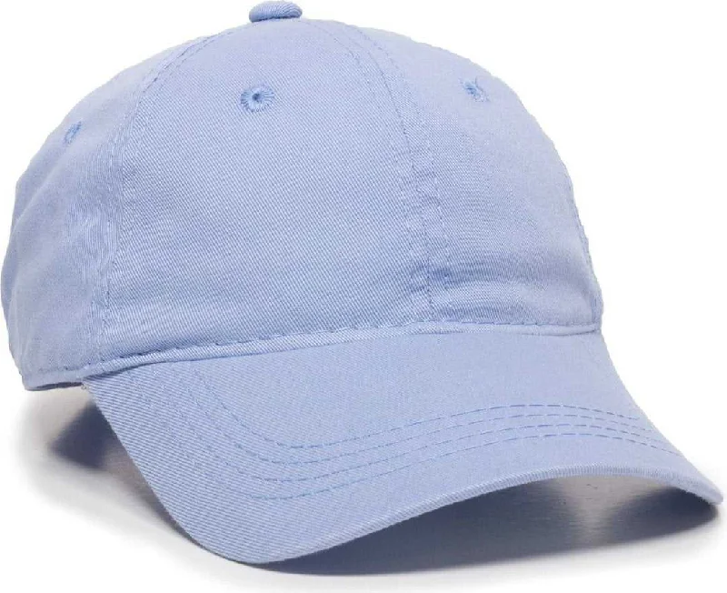 OC Sports GWT-111 Adjustable Strap Garment Wash Cotton Cap - Lt Blue