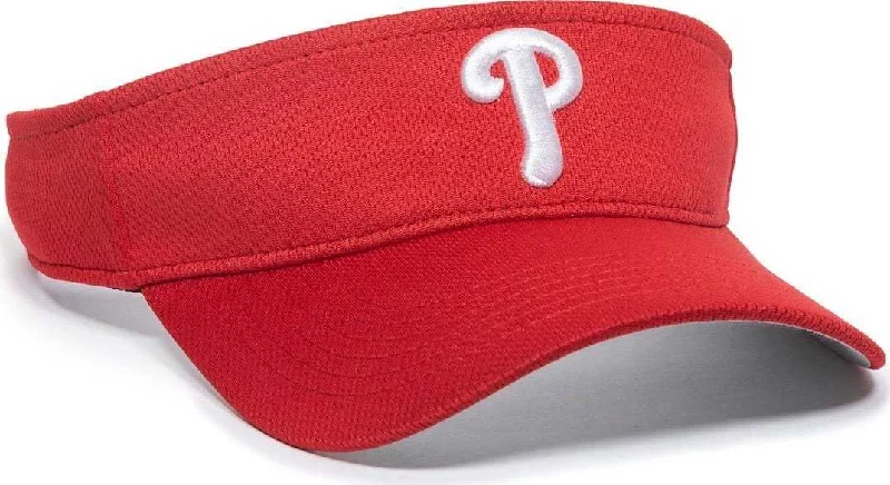 OC Sports MLB-185 Traditional Visor - Philadelphia Phillies