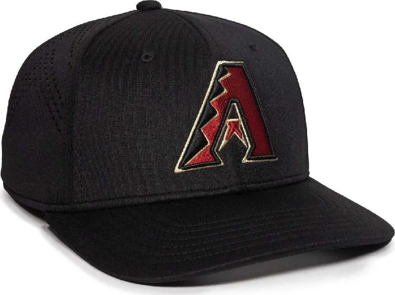 OC Sports MLB-600 Perforated Stretchfit Baseball Cap - Arizona Diamondbacks