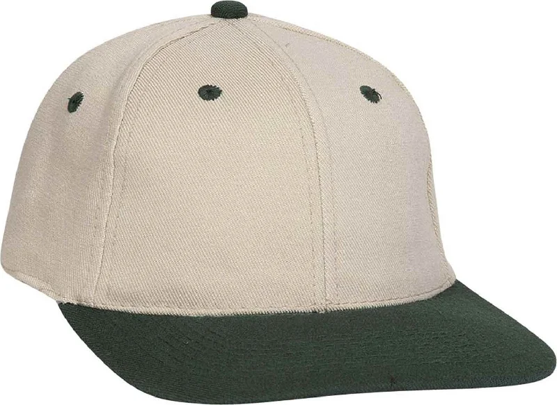 OTTO 11-194 Stretchable Wool Blend Low Profile Pro Style Cap - Dark Green Khaki