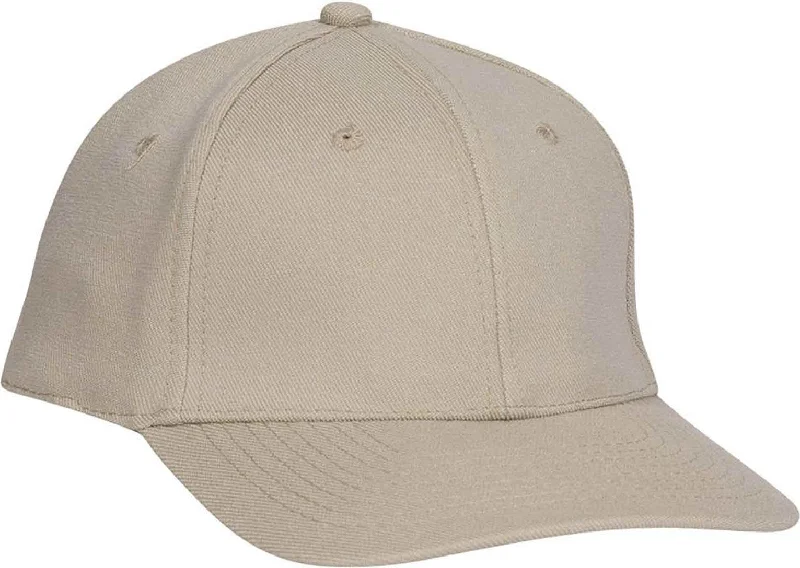 OTTO 11-194 Stretchable Wool Blend Low Profile Pro Style Cap - Khaki