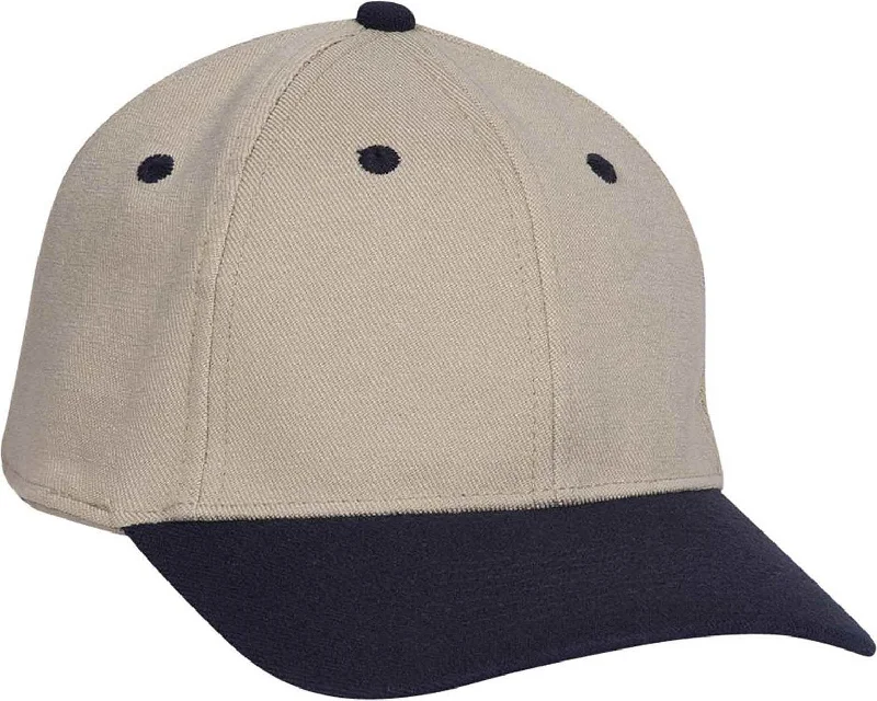 OTTO 11-194 Stretchable Wool Blend Low Profile Pro Style Cap - Navy Khaki