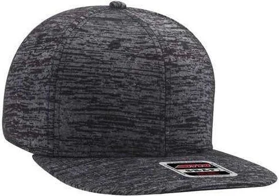 OTTO 148-1218 Otto Snap 6 Panel Mid Profile Snapback Cap - Heather Black