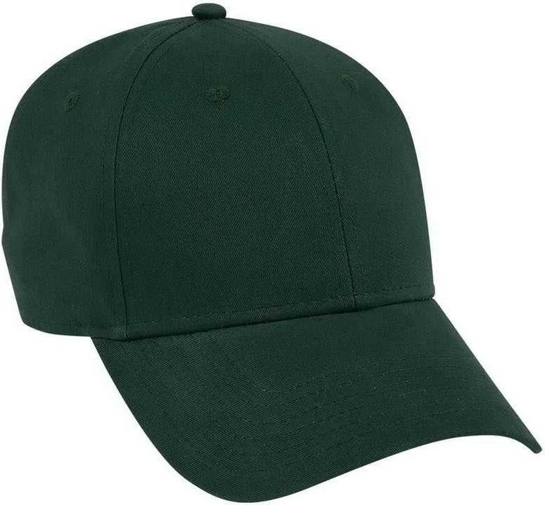 OTTO 19-1229 Superior Combed Cotton Twill 6 Panel Low Profile Baseball Cap - Dark Green