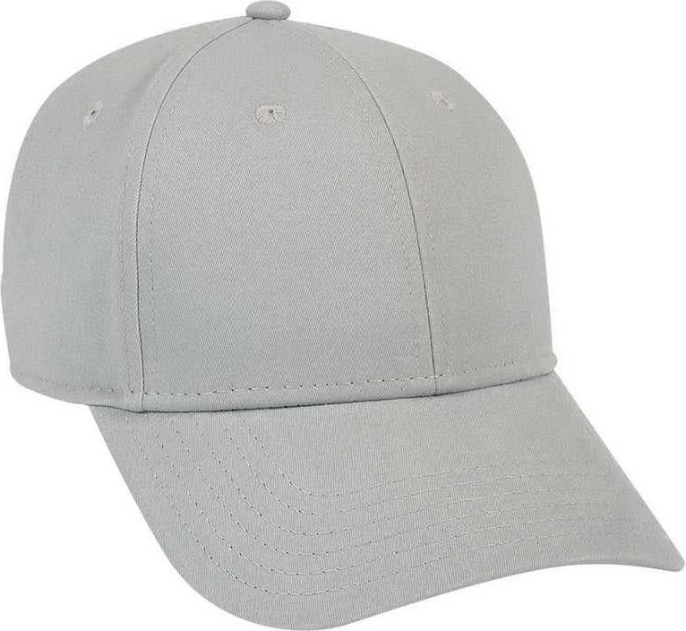 OTTO 19-1229 Superior Combed Cotton Twill 6 Panel Low Profile Baseball Cap - Gray