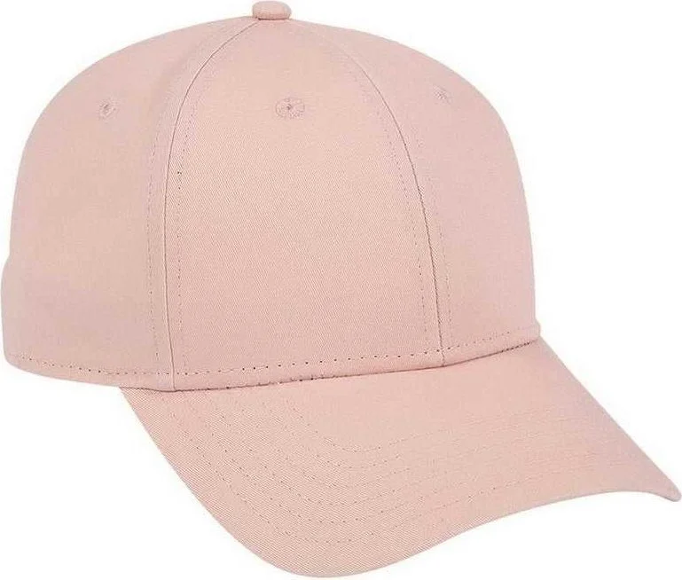 OTTO 19-1229 Superior Combed Cotton Twill 6 Panel Low Profile Baseball Cap - Pink