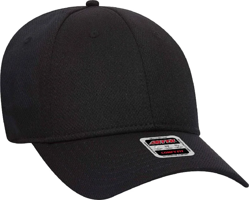 OTTO 19-1284 Otto Comfy Fit 6 Panel Low Profile Baseball Cap - Black