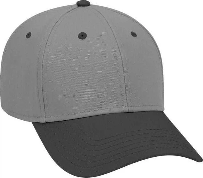 OTTO 19-768 Superior Cotton Twill Low Profile Pro Style Cap - Black Charcoal Charcoal