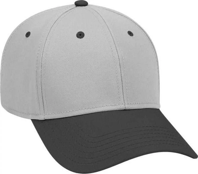 OTTO 19-768 Superior Cotton Twill Low Profile Pro Style Cap - Black Gray Gray