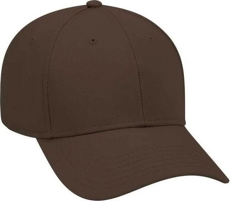 OTTO 19-768 Superior Cotton Twill Low Profile Pro Style Cap - Dark Brown