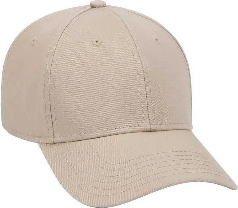 OTTO 19-768 Superior Cotton Twill Low Profile Pro Style Cap - Khaki