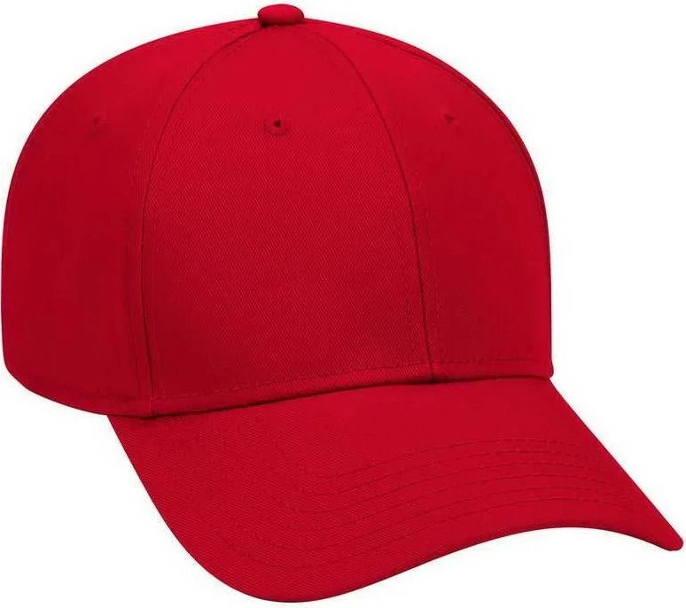 OTTO 19-768 Superior Cotton Twill Low Profile Pro Style Cap - Red