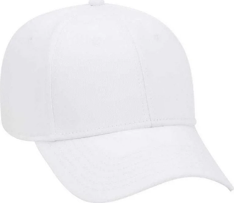 OTTO 19-768 Superior Cotton Twill Low Profile Pro Style Cap - White