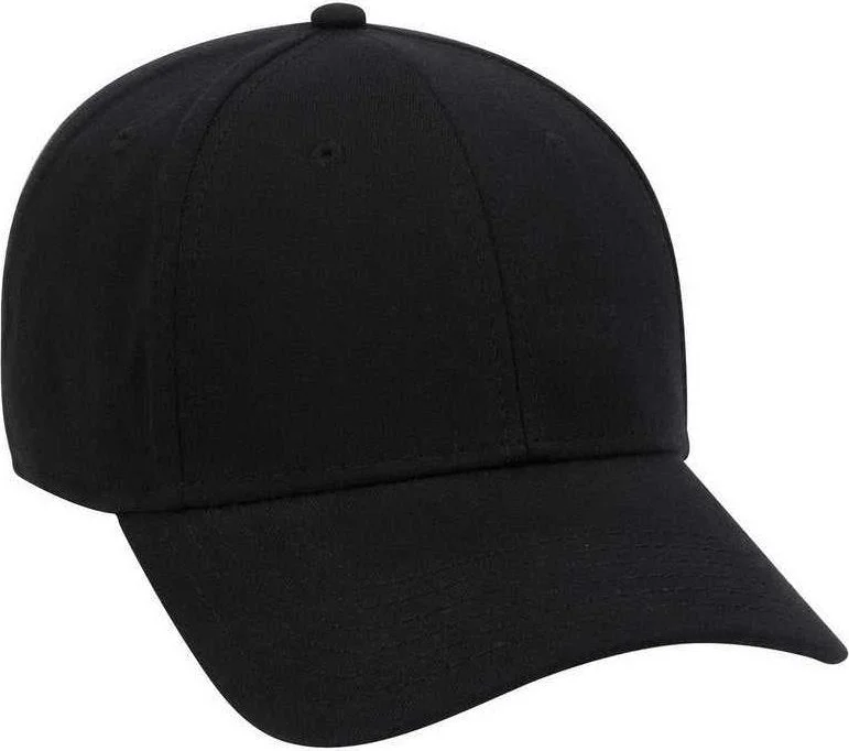 OTTO 19-922 Jersey Knit Low Profile Pro Style Cap - Black