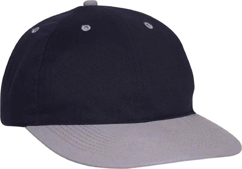 OTTO 25-023 Brushed Cotton Twill Sport Low Profile Pro Style Cap - Gray Navy