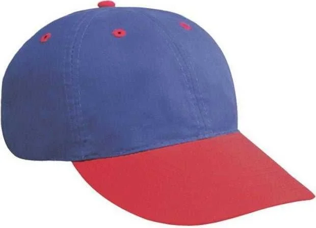 OTTO 25-023 Brushed Cotton Twill Sport Low Profile Pro Style Cap - Red Royal