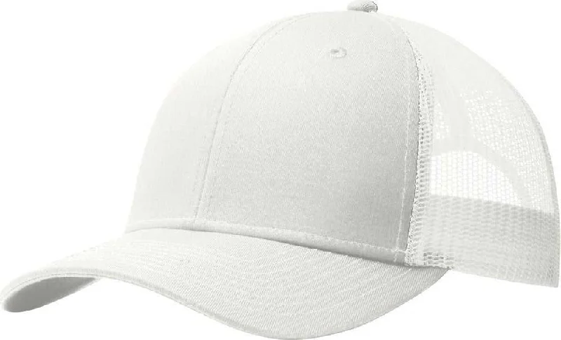 Port Authority C112 Snapback Trucker Cap - White