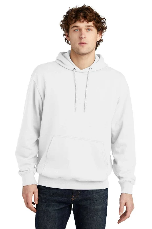 Port & Company PC79H Fleece Pullover Hooded Sweatshirt - White