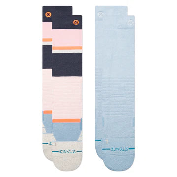 Powdered Mid (Snowboard Socks) 2pk | Pinkfade