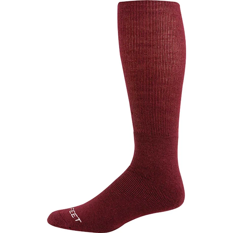 Pro Feet 273-275 Knee High Multi-Sport Cushioned Tube Socks - Maroon