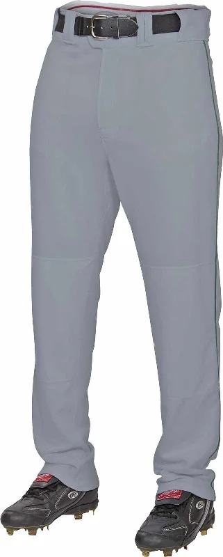 Rawlings Youth Semi-Relaxed Piped Baseball Pants - Gray Dark Green