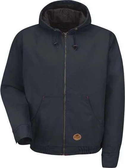 Red Kap JD20 Blended Duck Zip-Front Hooded Jacket - Navy Duck