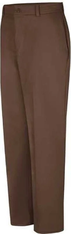 Red Kap PC20 Wrinkle-Resistant Cotton Work Pants - Brown - 32I