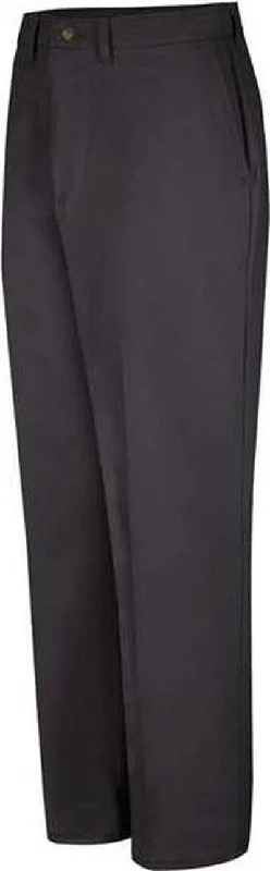 Red Kap PC44 Plain Front Casual Cotton Pants - Black - 34I