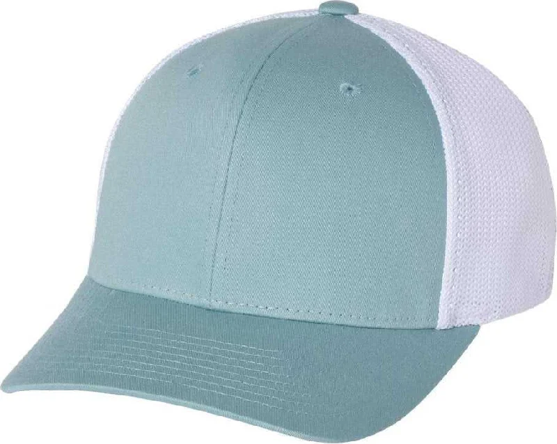 Richardson 110 Fitted Trucker with R-Flex Caps- Smoke Blue White