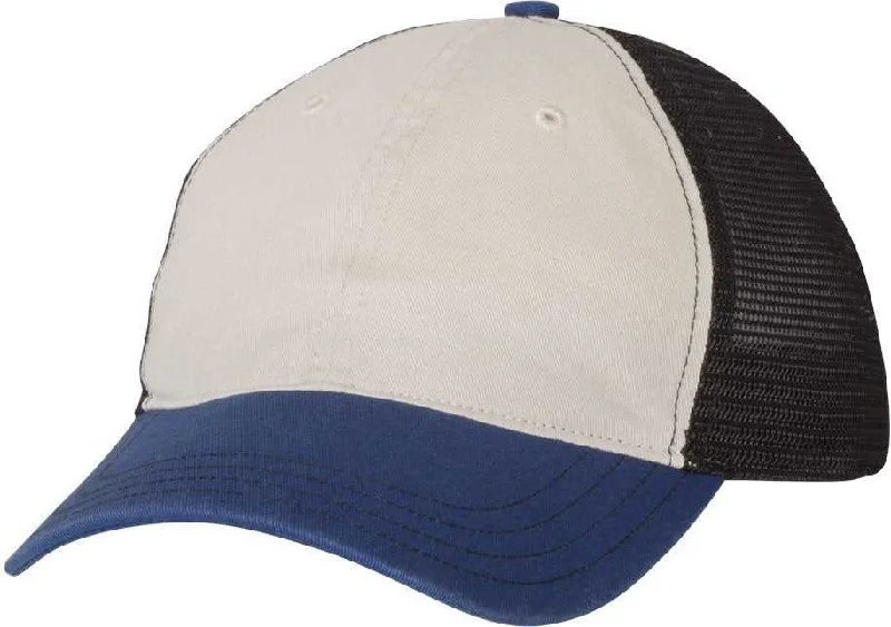 Richardson 111 Garment-Washed Trucker Caps- Stone Black Royal