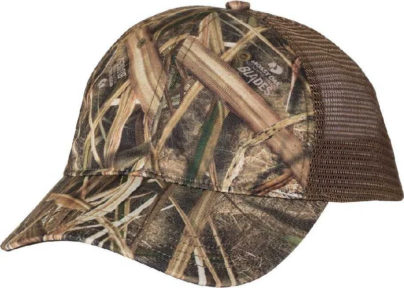 Richardson 111P Washed Printed Trucker Caps- Shadow Grass Blades Brown