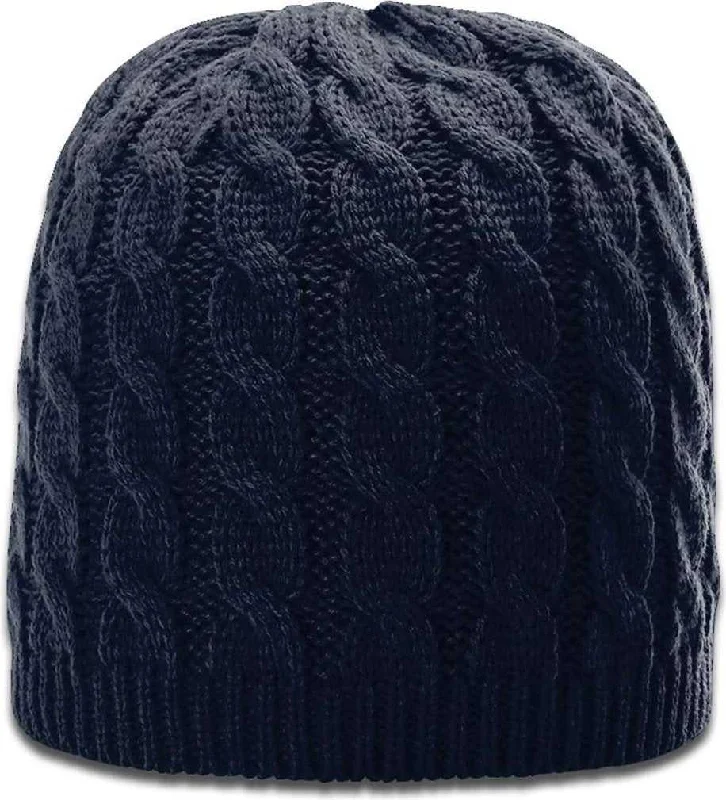 Richardson 138 Cable Knit Beanies - Navy